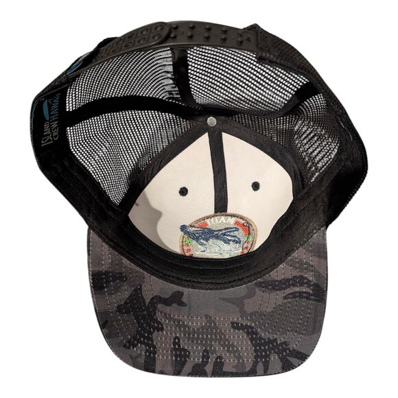 Island Crew Maui Hawaii Camo Whale Watch Trucker Style Snapback Hat - Picture 3 of 3